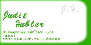 judit hubler business card